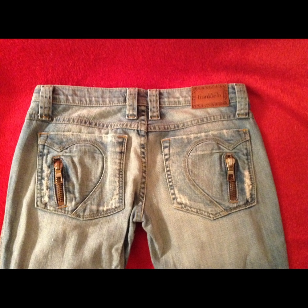 Frankie B Half Heart Zipper Jeans 25